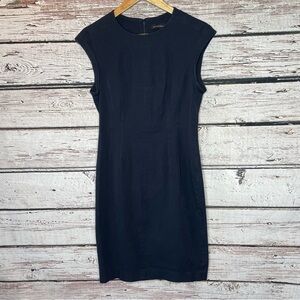 Banana Republic Size 8 Petite (✅ Measurements) Office Career Sheath Dress - Navy